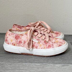 Superga x LoveShackFancy Kid's Classic Lace Up Sneaker In‎ Tokyo Pink